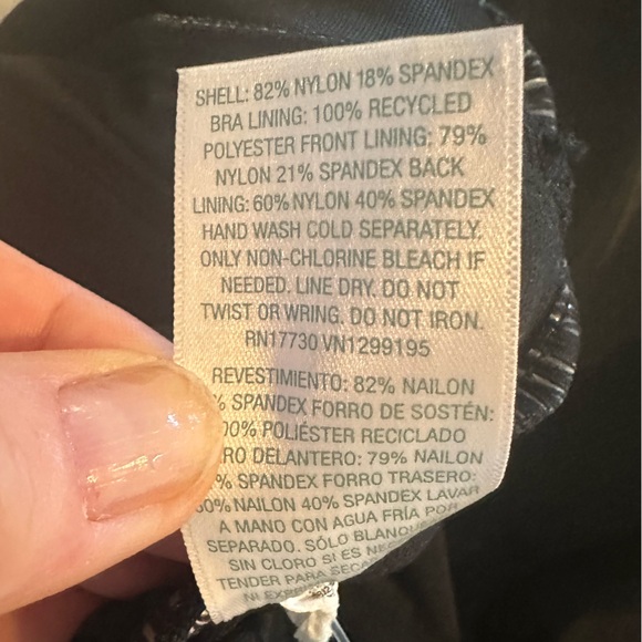 Kona Sol Black Tropical Palm One-Piece Swimsuit - Picture 8 of 11